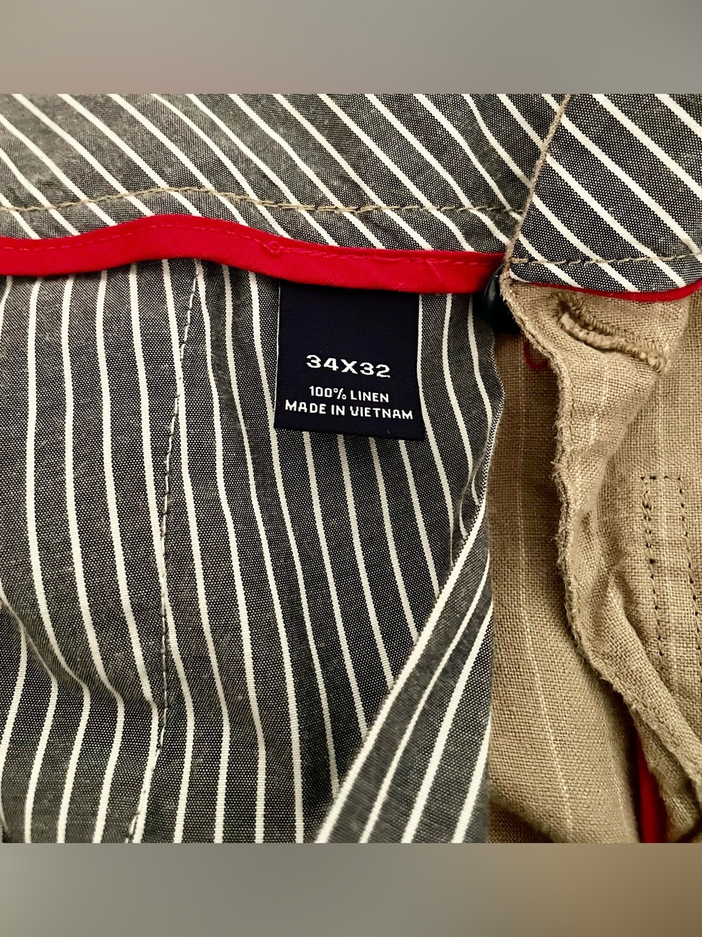 🦘Daniel Cremieux Men's Tan Pinstripe Pants 🦘 - Picture 8 of 8